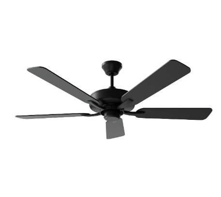AFX Lighting SBGN525MACBKBK-WS Sandberg 52 Inch Ceiling Fan AC, Black Finish, with Wall Switch
