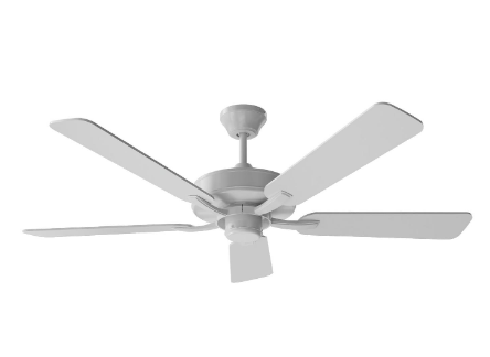 AFX Lighting SBGN525MACWHWH-WS Sandberg 52 Inch Ceiling Fan AC, White Finish, with Wall Switch