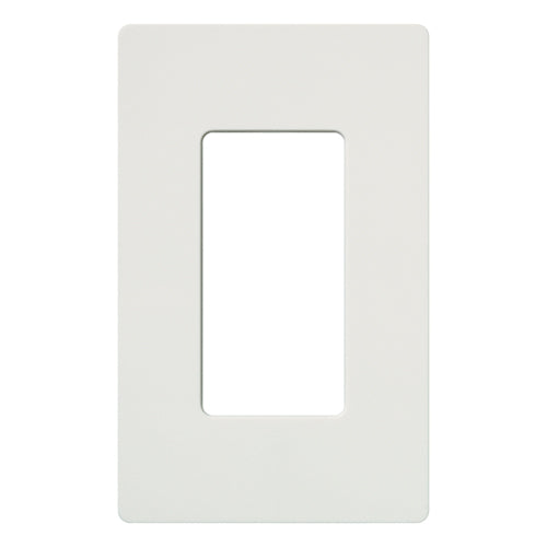 Lutron SC-1-SW Claro 1 Gang Wall Plate for Decorator/Rocker Switches, Satin Snow Finish