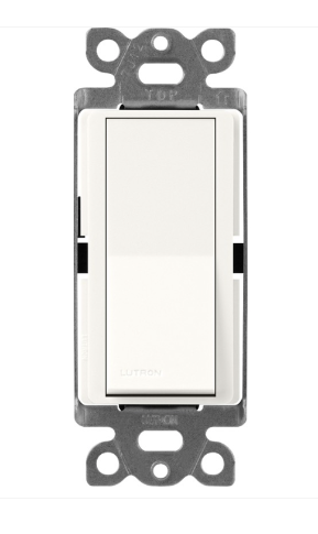 Lutron SC-1PS-BW Claro Single Pole Switch - 15A - Brilliant White Finish