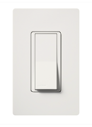 Lutron SC-1PS-SW Claro Single Pole Switch - 15A - Snow Finish