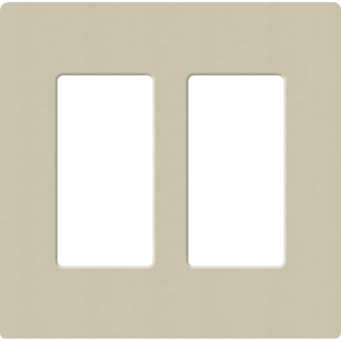 Lutron SC-2-CY Claro Screwless Designer Wall Plate W/Two Gang, Clay Finish
