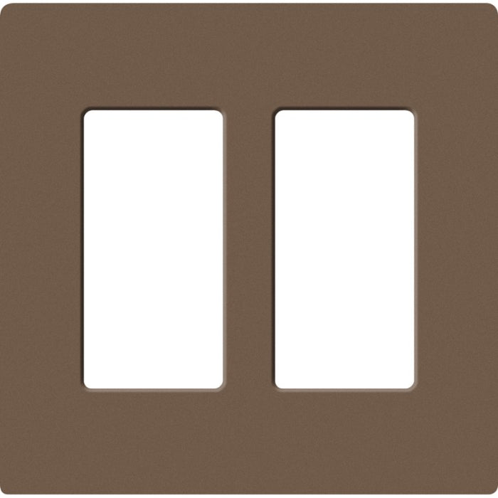 Lutron SC-2-EP Claro Screwless Designer Wall Plate W/Two Gang, Espresso Finish