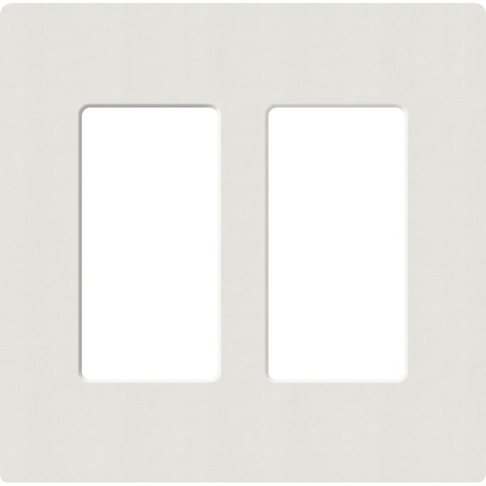 Lutron SC-2-LG Claro Screwless Designer Wall Plate W/Two Gang, Lunar Gray Finish