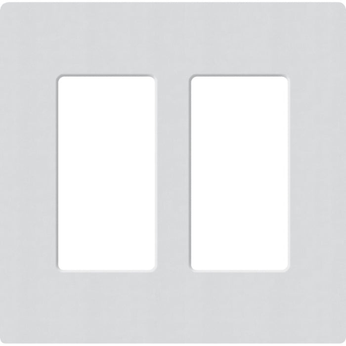 Lutron SC-2-MI Claro Screwless Designer Wall Plate W/Two Gang, Mist Finish