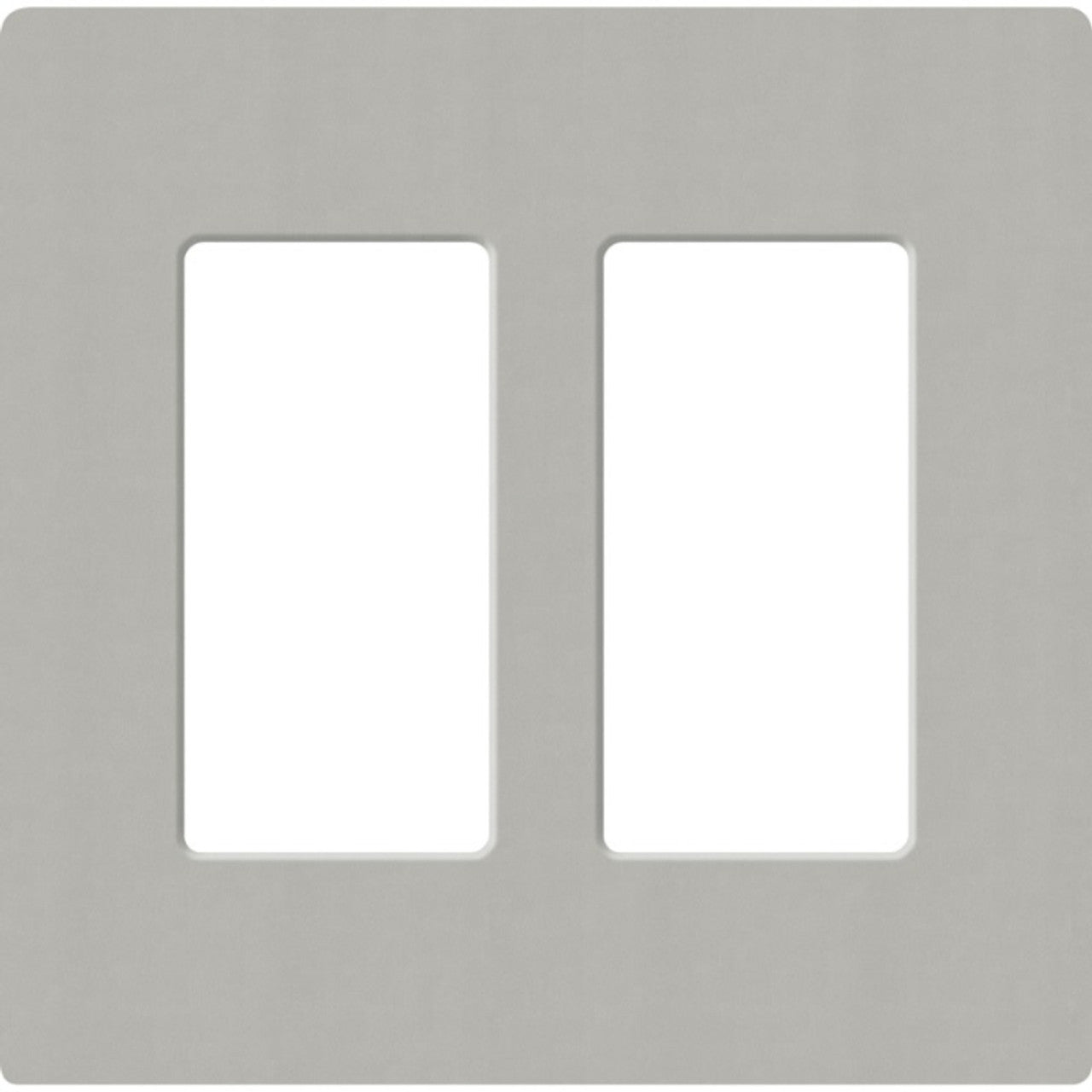 Lutron SC-2-PB Claro Screwless Designer Wall Plate W/Two Gang, Pebble Finish