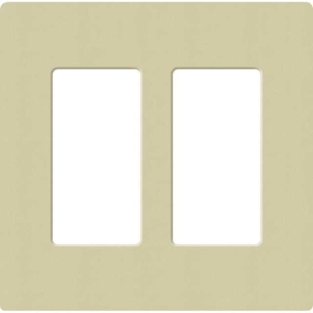 Lutron SC-2-SA Claro Screwless Designer Wall Plate W/Two Gang, Sage Finish