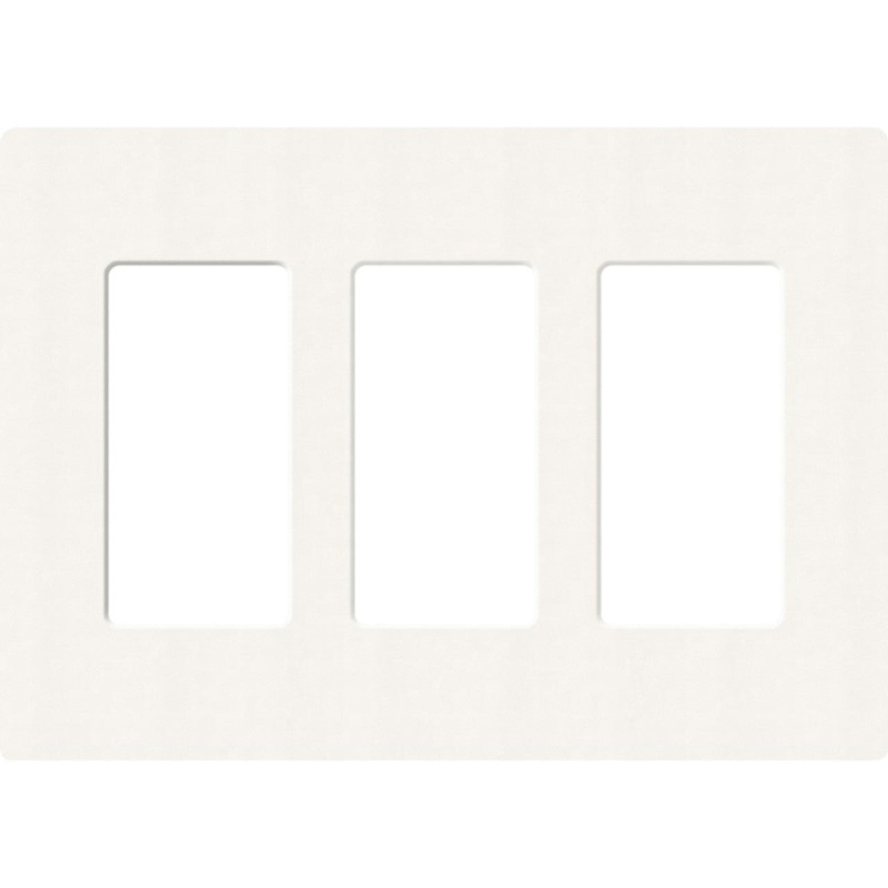 Lutron SC-3-BW Claro Screwless Designer Wall Plate W/Three Gang, Brilliant White Finish