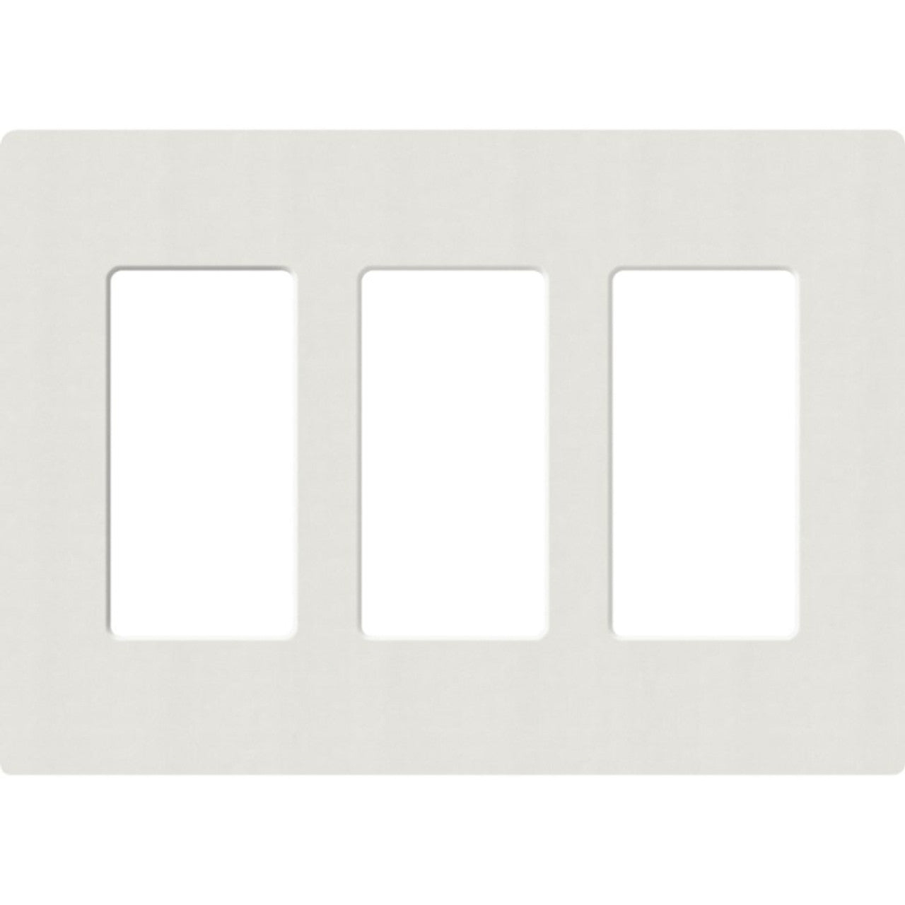 Lutron SC-3-LG Claro Screwless Designer Wall Plate W/Three Gang, Lunar Gray Finish