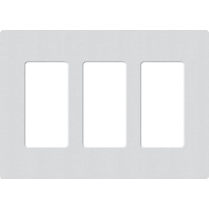 Lutron SC-3-MI Claro Screwless Designer Wall Plate W/Three Gang, Mist Finish
