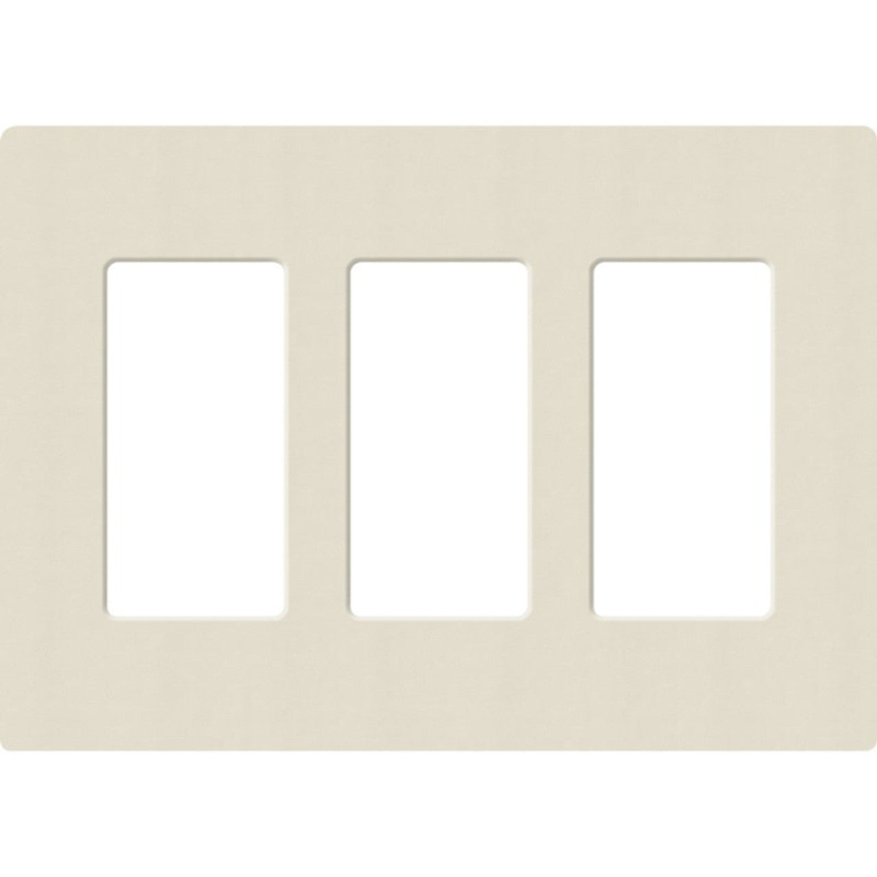 Lutron SC-3-PM Claro Screwless Designer Wall Plate W/Three Gang, Pumice Finish