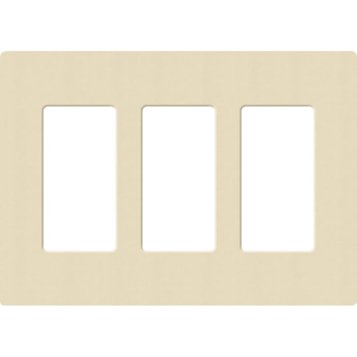 Lutron SC-3-SD Claro Screwless Designer Wall Plate W/Three Gang, Sand Finish