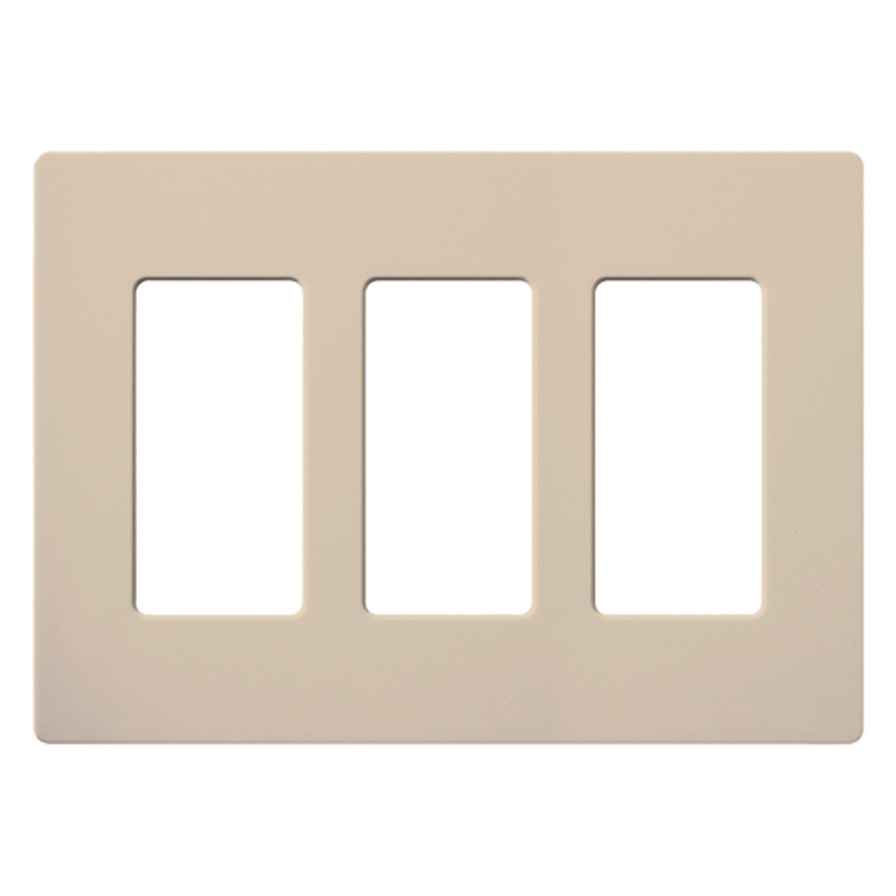 Lutron SC-3-TP Claro Screwless Designer Wall Plate W/Three Gang, Taupe Finish