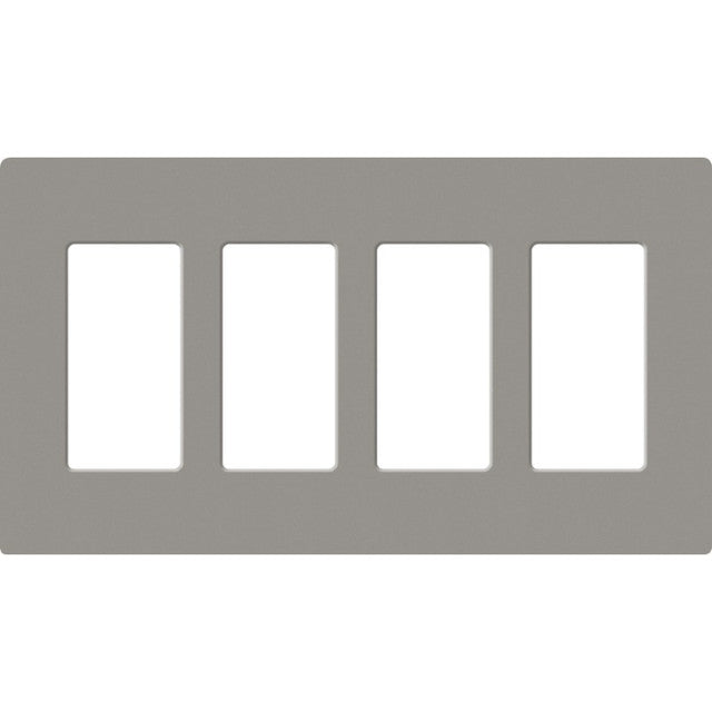 Lutron SC-4-CS Claro Screwless Designer Wall Plate W/Four Gang, Cobblestone Finish