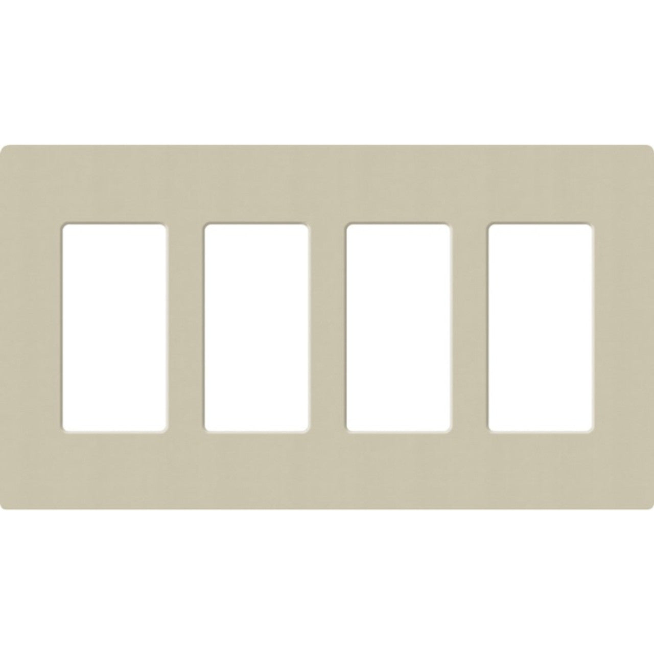 Lutron SC-4-CY Claro Screwless Designer Wall Plate W/Four Gang, Clay Finish