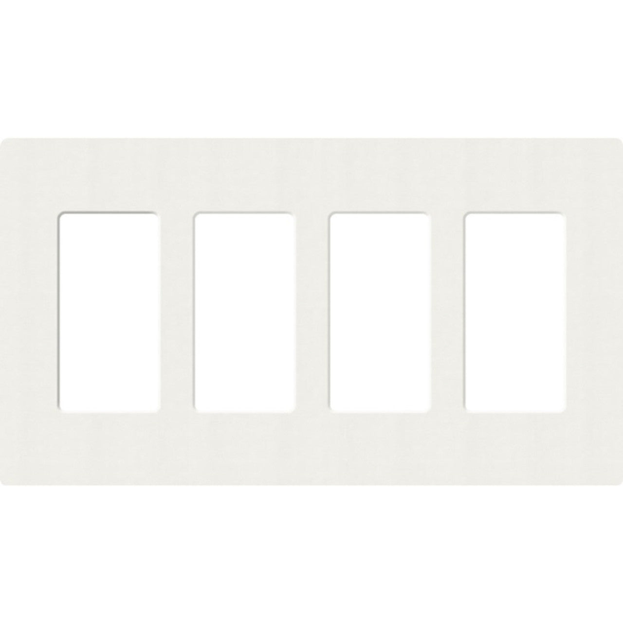 Lutron SC-4-GL Claro Screwless Designer Wall Plate W/Four Gang, Glacier White Finish