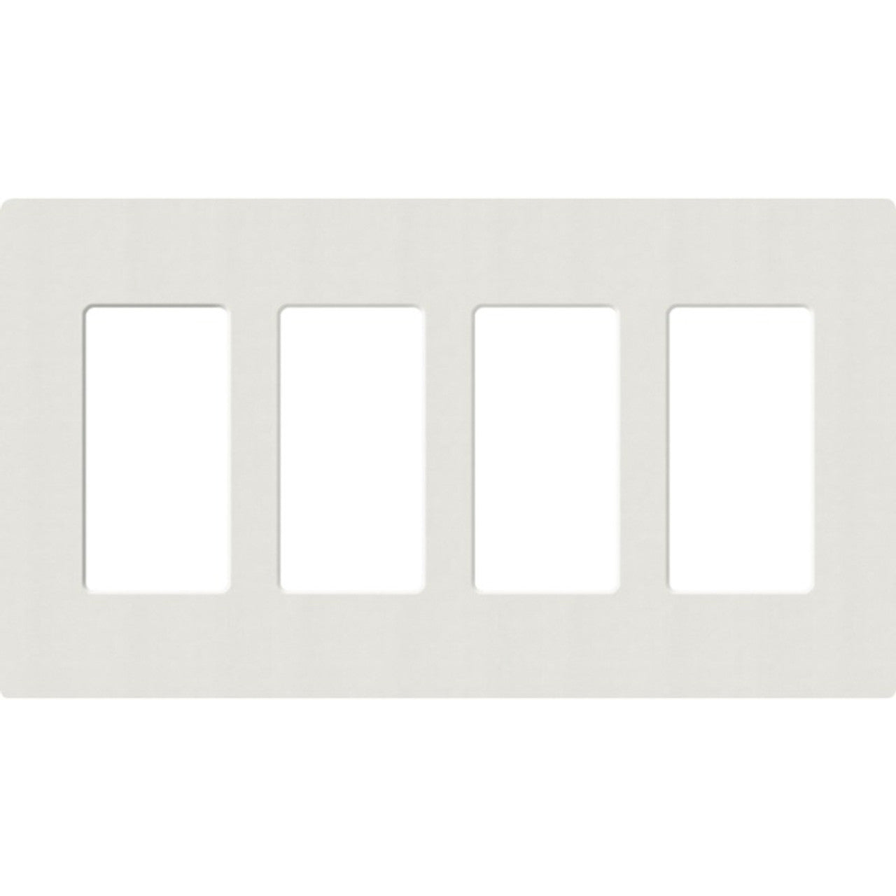 Lutron SC-4-LG Claro Screwless Designer Wall Plate W/Four Gang, Lunar Gray Finish