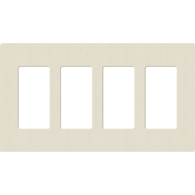 Lutron SC-4-PM Claro Screwless Designer Wall Plate W/Four Gang, Pumice Finish