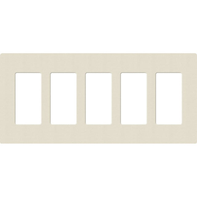 Lutron SC-5-PM Claro Decora Screwless Wall Plate W/Five Gang, Pumice Finish