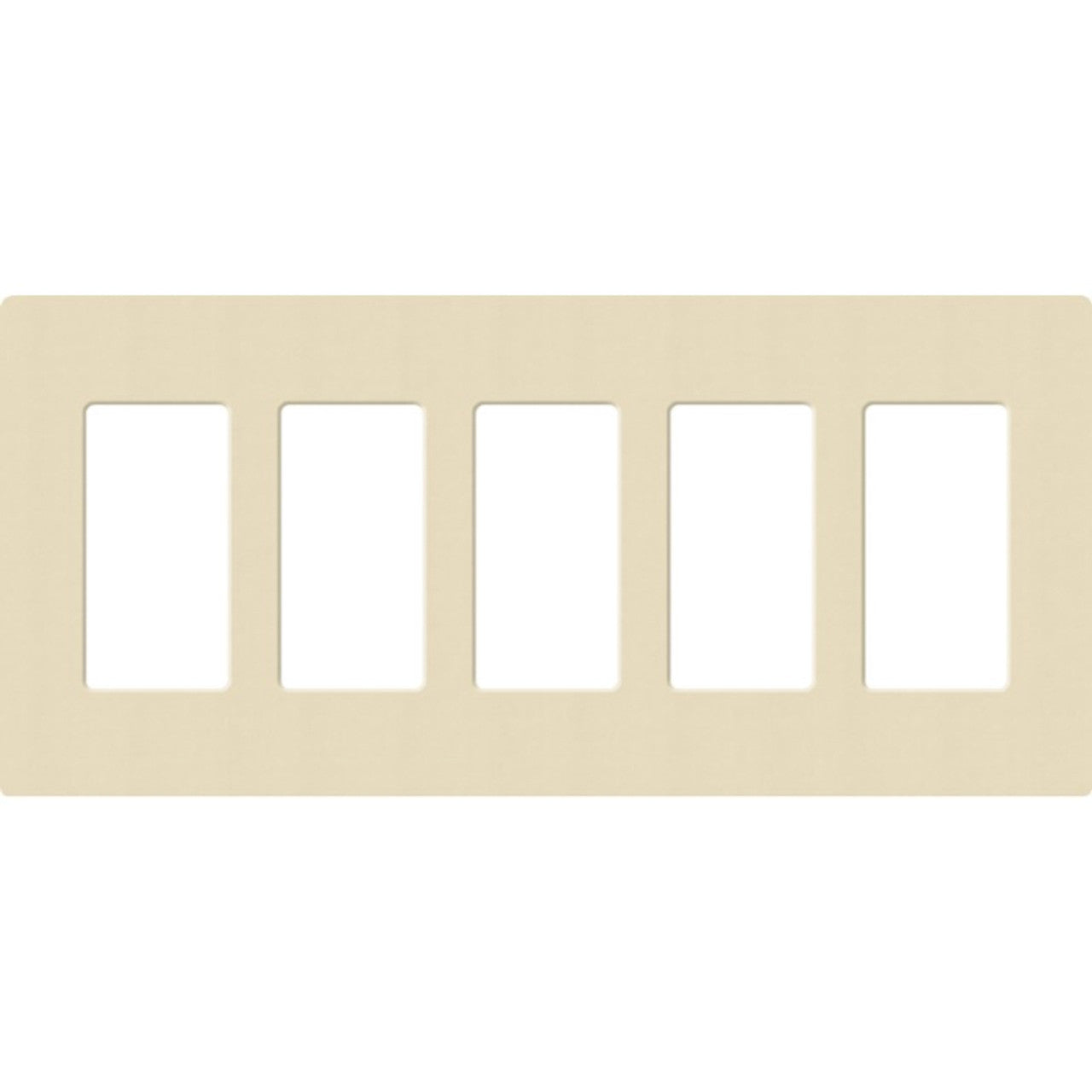 Lutron SC-5-SD Claro Decora Screwless Wall Plate W/Five Gang, Sand Finish