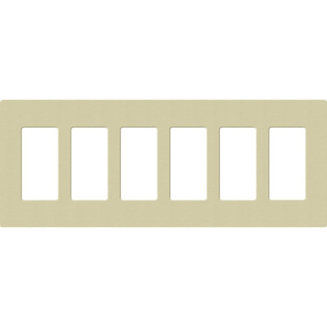 Lutron SC-6-SA Satin Decora Screwless Wall Plate W/Six Gang, Sage Finish