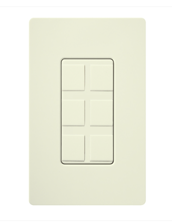 Lutron SC-6PF-BI Claro 6 port Frame - Biscuit Finish