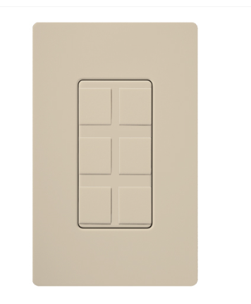 Lutron SC-6PF-TP Claro 6 port Frame - Taupe Finish