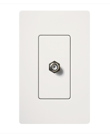 Lutron SC-CJ-SW Claro Cable Jack - Snow Finish