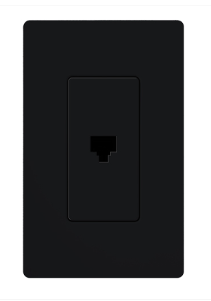 Lutron SC-PJ-MN Claro Phone Jack - Midnight Finish