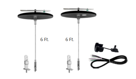Westgate SCL-CSK-20FT-BK 20ft 1/16in Suspension Canopy Complete Kit For Both Sides With Keyhole End Connectors Black Finish