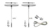 Westgate SCL-CSK-6FT Adjustable 6ft 1/16in Suspension Canopy Complete Kit For Both Sides W/Keyhole End Connectors