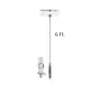 Westgate SCL-CSQMK-6FT Adjustable 6 Foot 1/16 Inch Suspension Canopy Complete Square Kit With Mini Non-Power Canopy Keyhole End Connectors