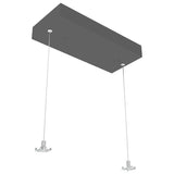 Westgate SCL-CSR-12FT-BK 12Ft Rectangular Canopy With Two Aircraft Cables For Linear Fixture Up To 6Ft Long, Black Finish