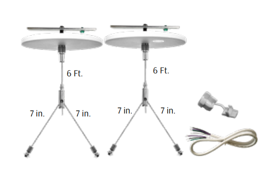 Westgate SCL-CSYK-6FT Adjustable. 6ft 1/16in Suspension Canopy Complete Kit For Both Sides - Keyhole Y End Connectors