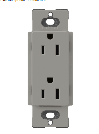 Lutron SCR-15-CS Claro 15A Receptackle - Cobblestone Finish