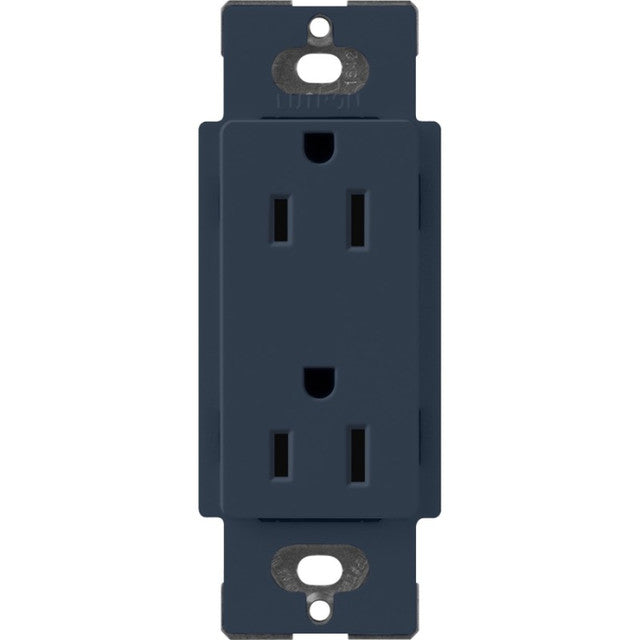 Lutron SCR-15-DE Claro 15A Receptacle, Deep Sea Finish