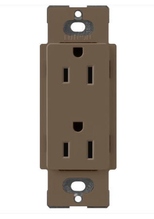 Lutron SCR-15-EP Claro 15A Receptackle - Espresso Finish