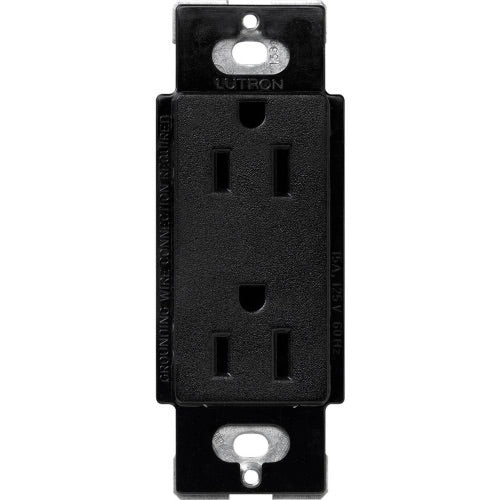 Lutron SCR-15-MN Claro 15A Receptacle, Midnight Finish