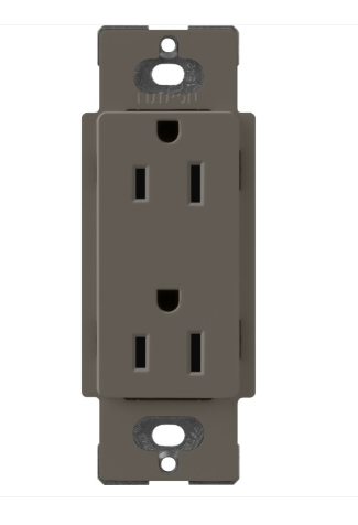 Lutron SCR-15-TF Claro 15A Receptackle - Truffle Finish