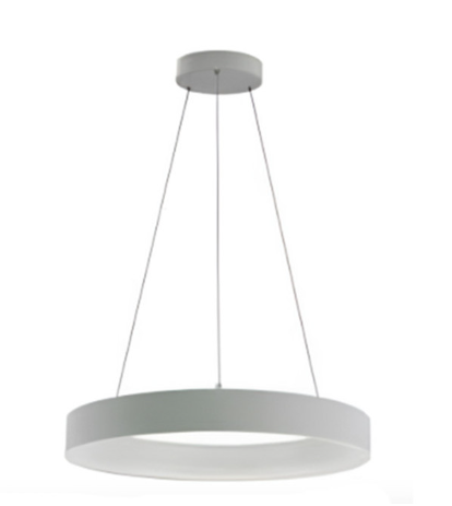 Westgate SCRH-UD-18-MCT5-DD-WH 18 Inches Hollow Circle Pendant with Uplight, 30W, Multiple Color Temperatures, Dimmable White Finish