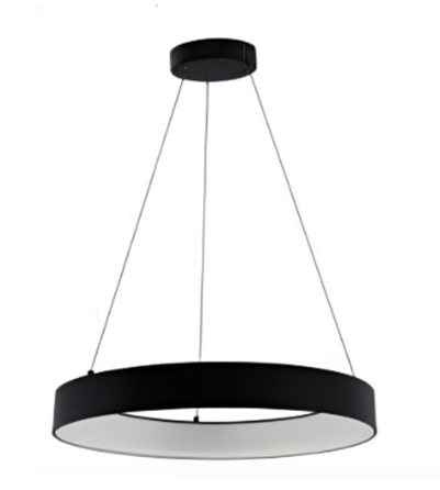 Westgate SCRH-UD-36-MCT5-DD-BK 36 Inches Hollow Circle Pendant with Uplight, 80W, Multiple Color Temperatures, Dimmable Black Finish