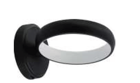 Westgate SCRH-WS-BK 8” Hollow Circle LED Wall Sconce With Uplight - 120v , 10W, 500lm, 2700k/3000k/3500k/4000k/5000k - Black Finish