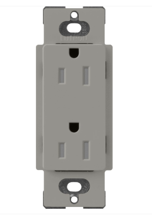 Lutron SCRS-15-TR-CS Claro 15A Tamper Resistant Receptacle - Cobblestone Finish
