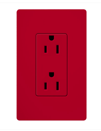 Lutron SCRS-15-TR-HT Claro 15A Tamper Resistant Receptacle - Hot Finish