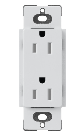 Lutron SCRS-15-TR-MI Claro 15A Tamper Resistant Receptacle - Mist Finish