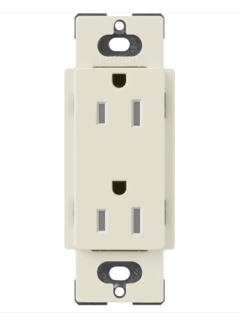 Lutron SCRS-15-TR-PM Claro 15A Tamper Resistant Receptacle - Pumice Finish