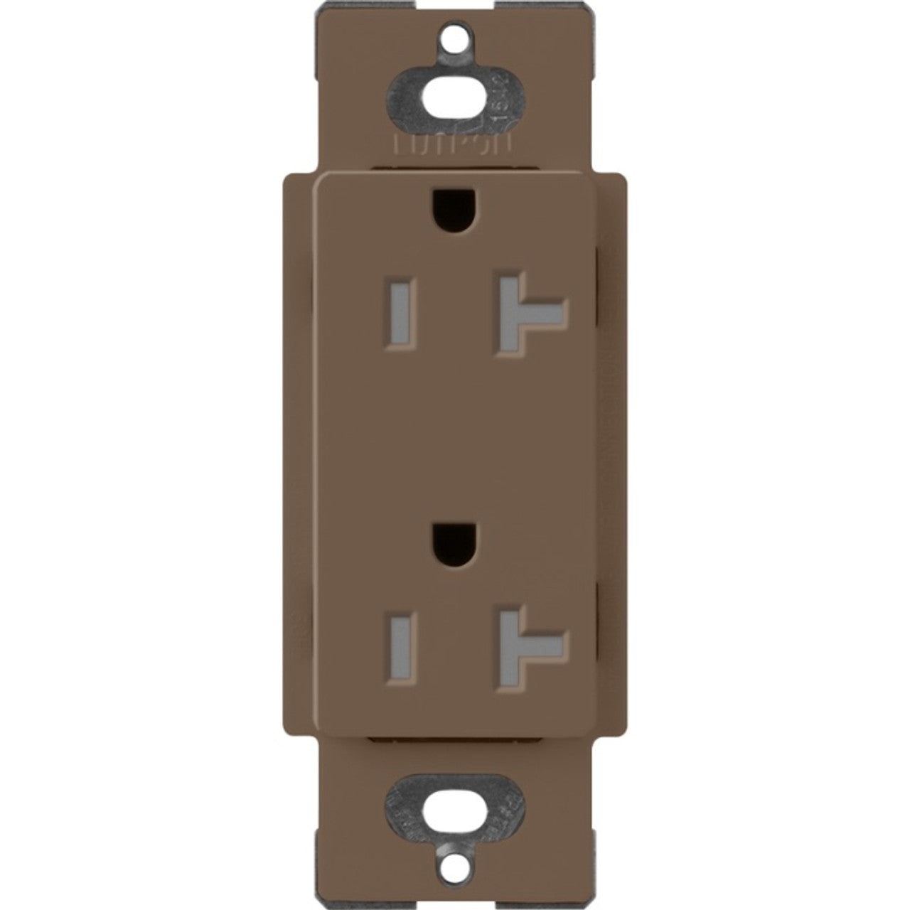 Lutron SCRS-20-TR-EP Claro 20A 125V Tamper Resistant Duplex Receptacle, Espresso Finish