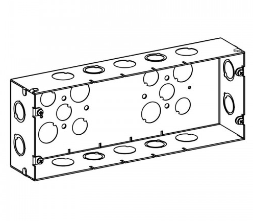 Orbit SDB-5 2-1/2” Deep, 5-gang Multigang Deep Switch Box With 1/2” & 3/4” Ko