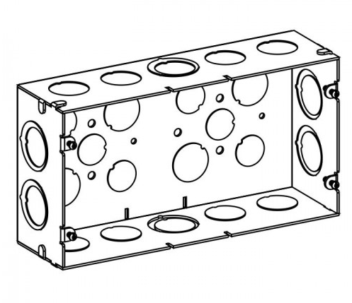 Orbit SDBL-3 2-1/2” Deep, 3-gang Multigang Deep Switch Box With 3/4” & 1” Ko
