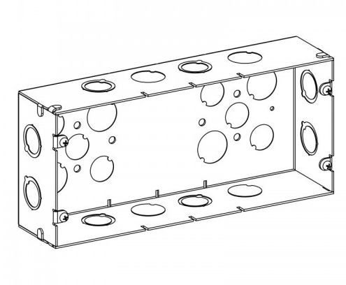 Orbit SDBL-4 2-1/2” Deep, 4-gang Multigang Deep Switch Box With 3/4” & 1” Ko